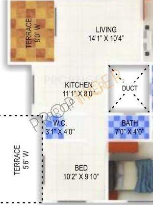 Shivam Majestica (1BHK+1T (468 sq ft) 468 sq ft)