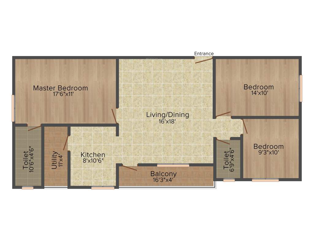 Siri Opel (3BHK+2T (1,395 sq ft) 1395 sq ft)