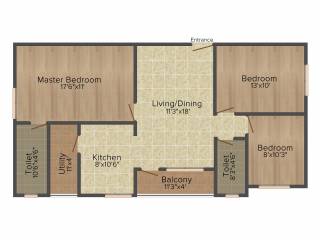 Siri Opel (3BHK+2T (1,230 sq ft) 1230 sq ft)