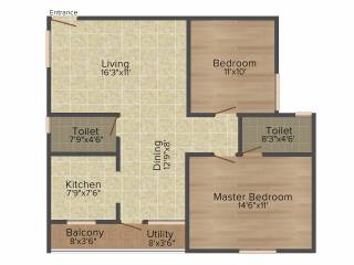 Siri Opel (2BHK+2T (1,085 sq ft) 1085 sq ft)