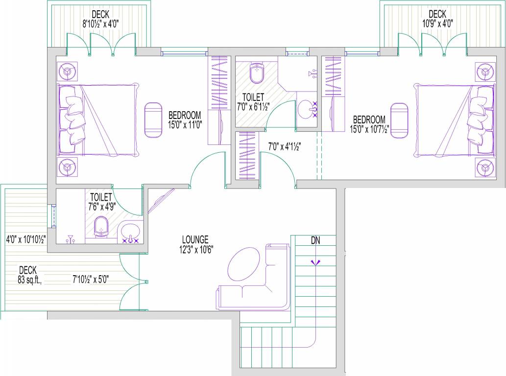 Harmony Saraswati (3BHK+3T (2,406 sq ft) 2406 sq ft)