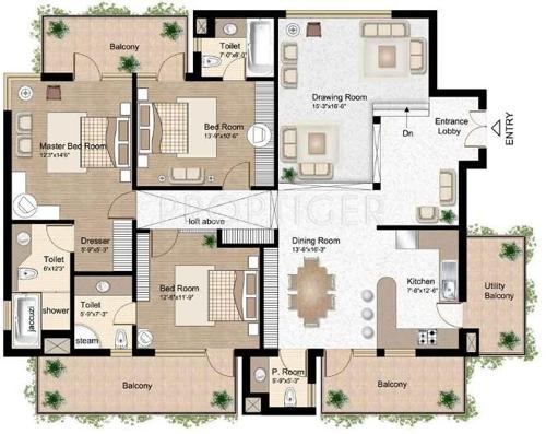 Raheja Atlantis (3BHK+3T (2,168 sq ft) 2168 sq ft)