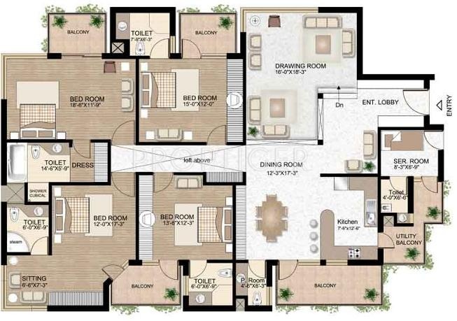 2943 sq ft 4 BHK 5T Apartment for Sale in Raheja Developer Atlantis ...