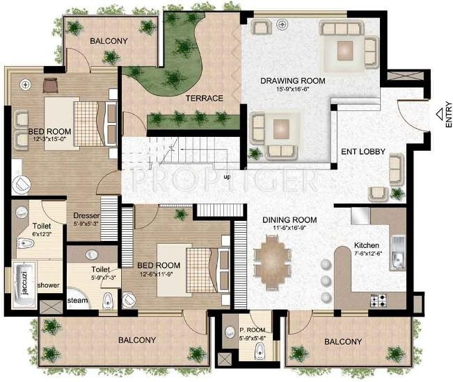 Raheja Atlantis (4BHK+4T (3,418 sq ft) 3418 sq ft) Raheja Atlantis (4BHK+4T (3,418 sq ft) 3418 sq ft)