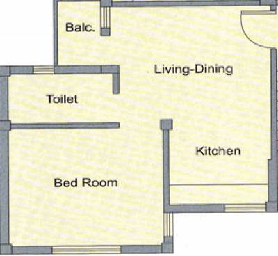 Bengal Peerless Alaktika (1BHK+1T (550 sq ft) 550 sq ft)