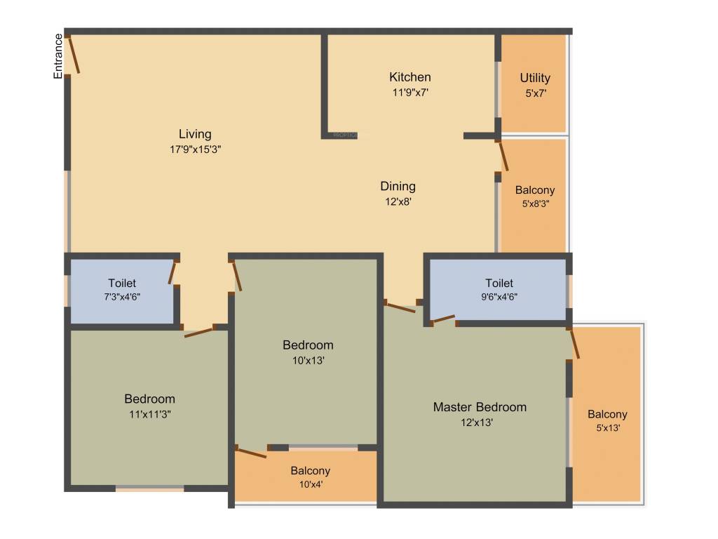 Siri Heritage (3BHK+2T (1,515 sq ft) 1515 sq ft)