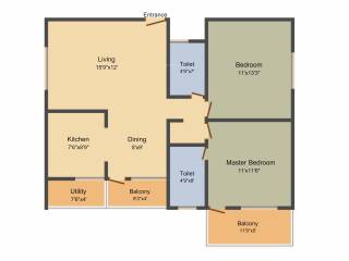 Siri Heritage (2BHK+2T (1,115 sq ft) 1115 sq ft)