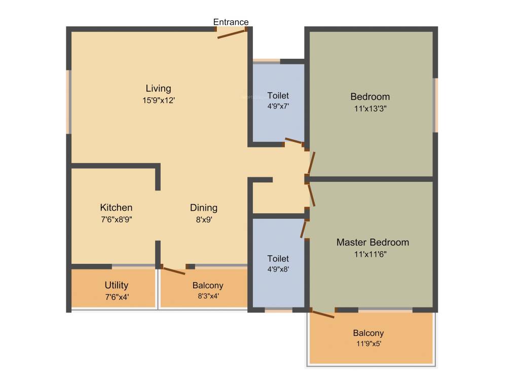 Siri Heritage (2BHK+2T (1,115 sq ft) 1115 sq ft)