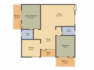 Siri Heritage (2BHK+2T (1,215 sq ft) 1215 sq ft)