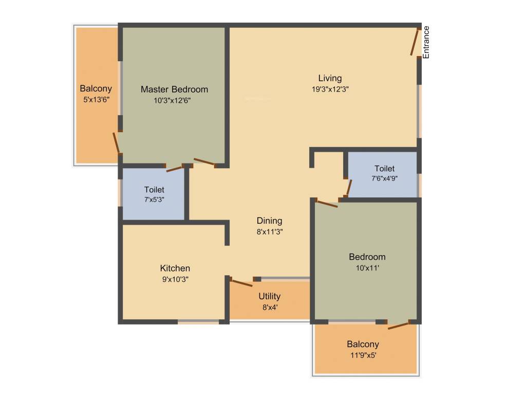 Siri Heritage (2BHK+2T (1,215 sq ft) 1215 sq ft)