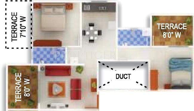 Shivam Majestica (2BHK+2T (782 sq ft) 782 sq ft)