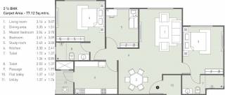 Hubtown The Grove (2BHK+2T (1,326 sq ft) Study Room 1326 sq ft) Hubtown The Grove (2BHK+2T (1,326 sq ft) Study Room 1326 sq ft)