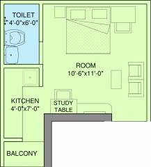 Space Shapers Aaradhana Apartments (1BHK+1T (270 sq ft) + Study Room 270 sq ft) Space Shapers Aaradhana Apartments (1BHK+1T (270 sq ft) + Study Room 270 sq ft)