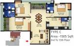 Favourite The Town Square (3BHK+4T (1,505 sq ft) 1505 sq ft)