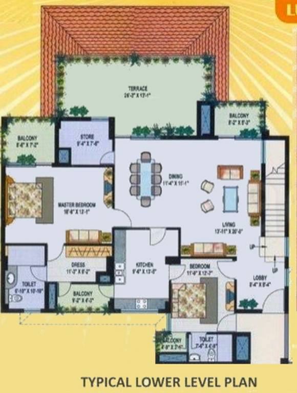 sandeep vihar Floor Plan Lower Level Duplex Plan