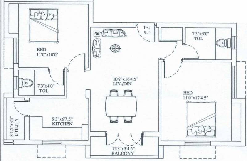 SRM Ranesh (2BHK+2T (983 sq ft) 983 sq ft)