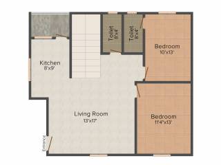 Annciya Edens Premium Villas (2BHK+2T (778 sq ft) 778 sq ft)