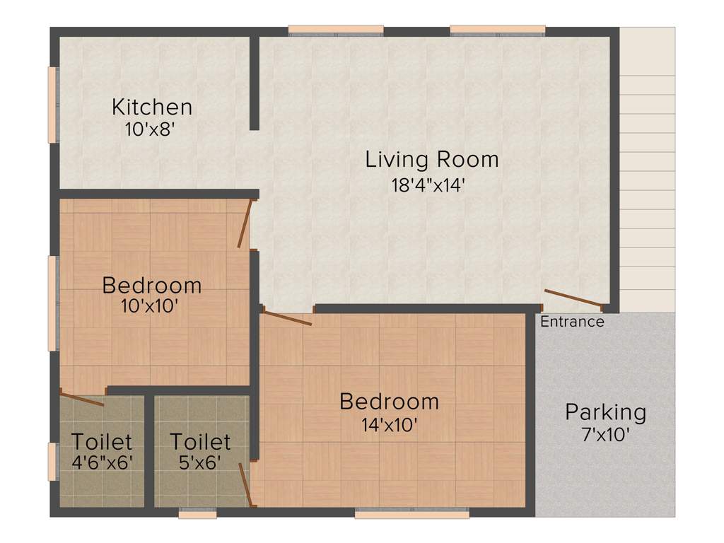 Annciya Edens Premium Villas (2BHK+2T (800 sq ft) 800 sq ft)