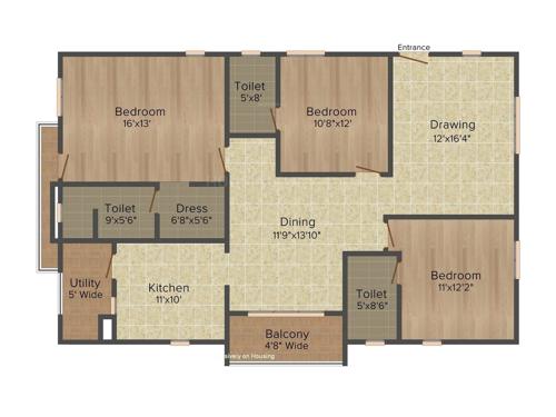 Lansum Madhav Towers (3BHK+3T (1,830 sq ft) + Pooja Room 1830 sq ft)