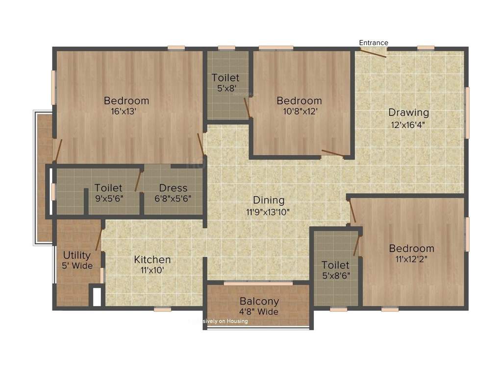 Lansum Madhav Towers (3BHK+3T (1,830 sq ft) + Pooja Room 1830 sq ft)