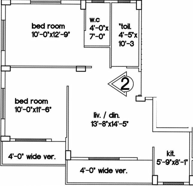 Loharuka Green Residency (2BHK+2T (944 sq ft) 944 sq ft)