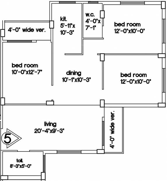 Loharuka Green Residency (3BHK+2T (1,256 sq ft) 1256 sq ft)