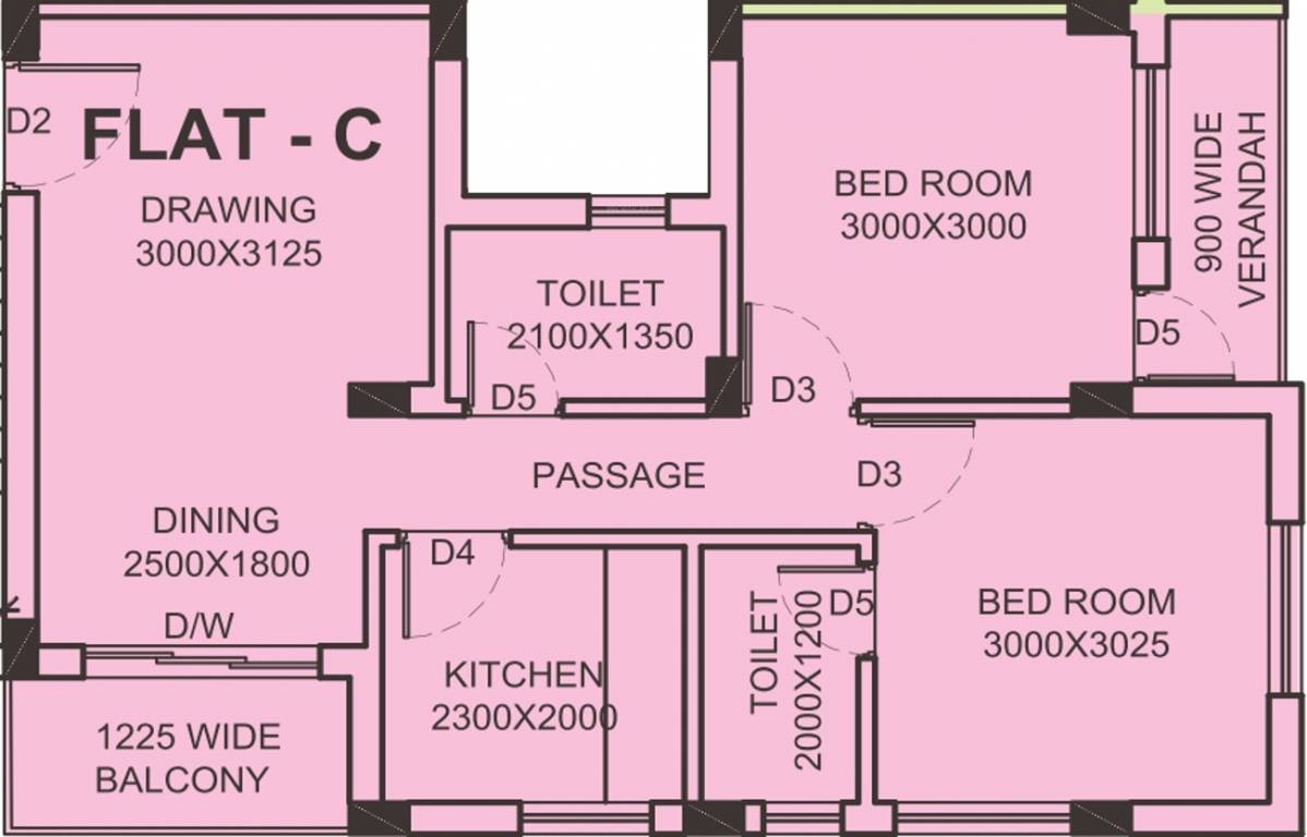 FTC Sunshine Regent (2BHK+2T (800 sq ft) 800 sq ft)