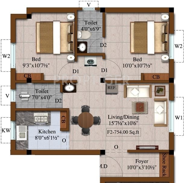 ACE Ferns (2BHK+2T (754 sq ft) 754 sq ft) ACE Ferns (2BHK+2T (754 sq ft) 754 sq ft)