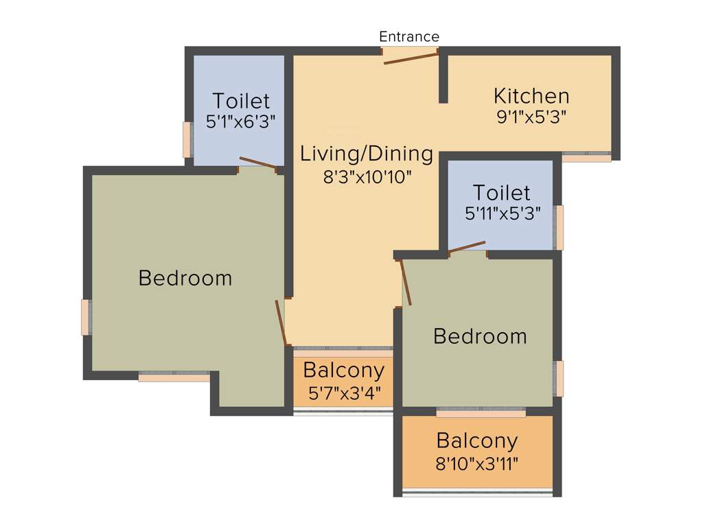 Arun Sankara (2BHK+2T (710 sq ft) + Pooja Room 710 sq ft)