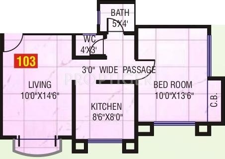 Sanghvi Nisarg (1BHK+1T (595 sq ft) 595 sq ft)