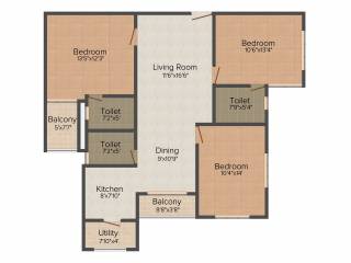 Vahe Imperial Gardens (3BHK+3T (1,410 sq ft) 1410 sq ft) Vahe Imperial Gardens (3BHK+3T (1,410 sq ft) 1410 sq ft)