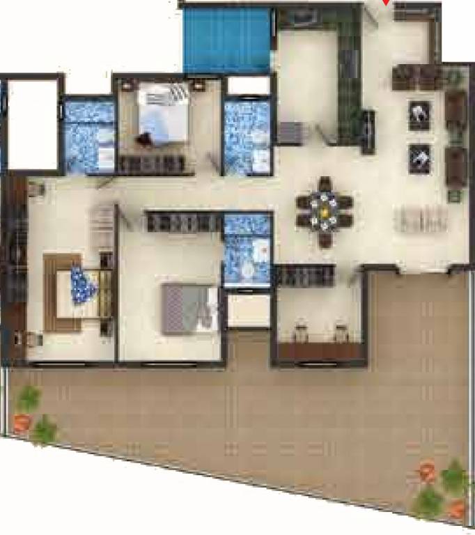 Golechha Mangalam Shraddha (3BHK+3T (2,560 sq ft) 2560 sq ft)
