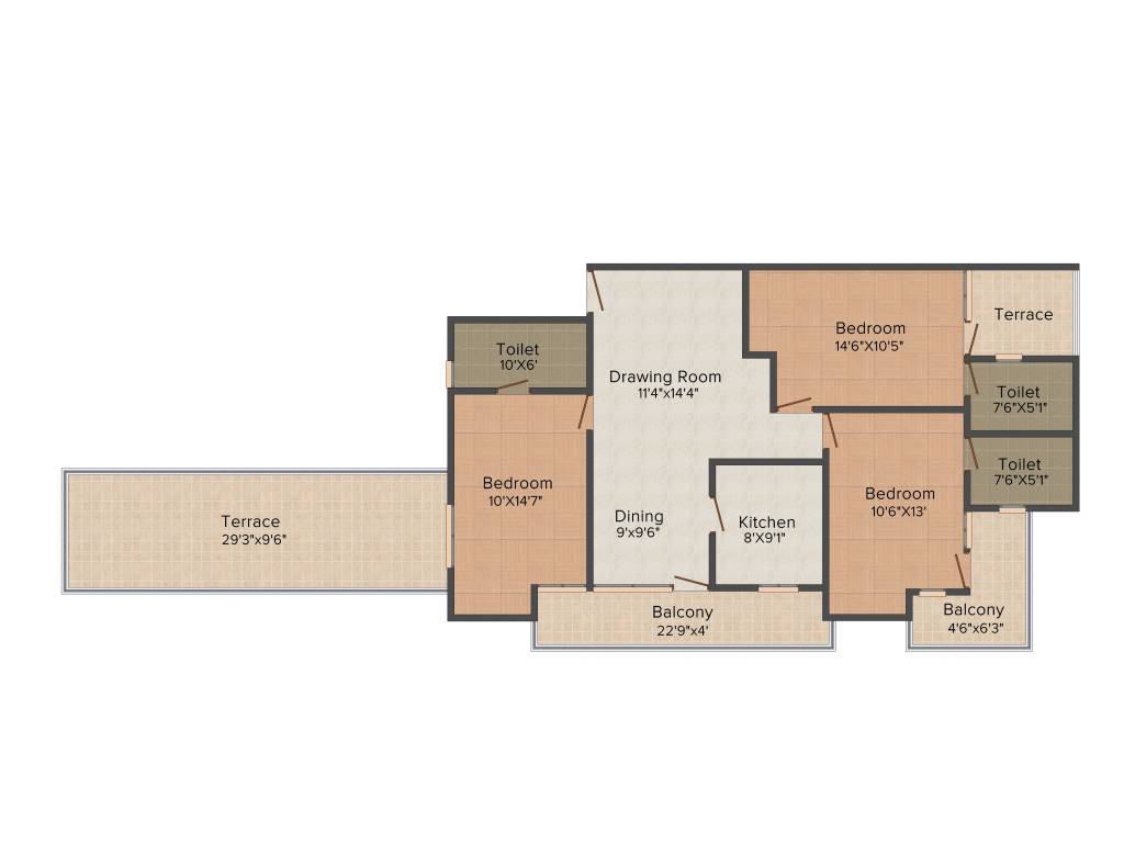 SDC Green Park (3BHK+3T (1,780 sq ft) 1780 sq ft) SDC Green Park (3BHK+3T (1,780 sq ft) 1780 sq ft)