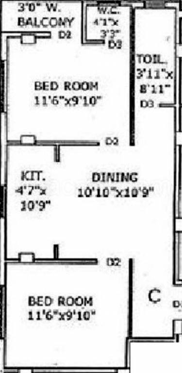 Tirupati Abasan (2BHK+2T (764 sq ft) 764 sq ft) Tirupati Abasan (2BHK+2T (764 sq ft) 764 sq ft)