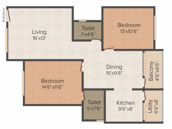 Rays Royal Enclave (2BHK+2T (1,240 sq ft) 1240 sq ft) Rays Royal Enclave (2BHK+2T (1,240 sq ft) 1240 sq ft)