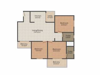Prospect Princeton (3BHK+2T (1,363 sq ft) 1363 sq ft)