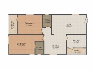 Imperial Sree Harika Towers Block B (2BHK+2T (1,175 sq ft) 1175 sq ft)