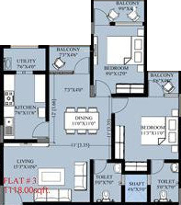 Khain Aashiyana (2BHK+2T (1,118 sq ft) 1118 sq ft) Khain Aashiyana (2BHK+2T (1,118 sq ft) 1118 sq ft)