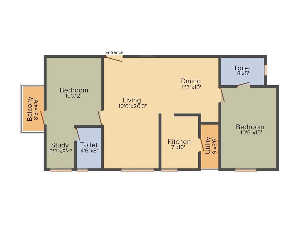 BSR Koorla Residency (2BHK+2T (1,198 sq ft) 1198 sq ft)