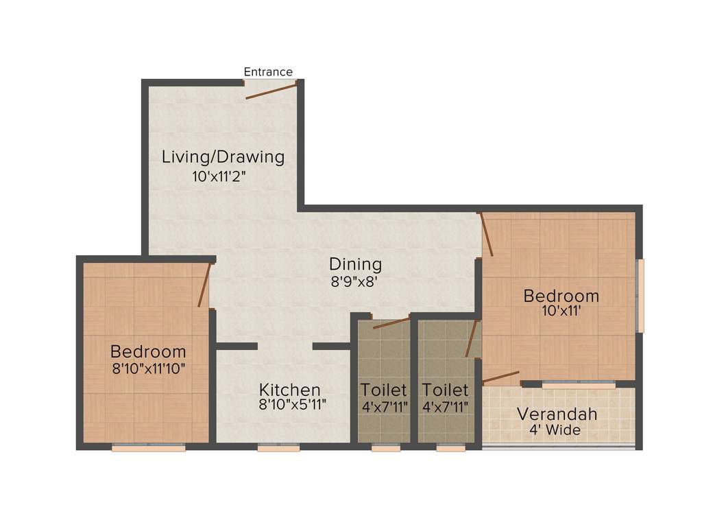 Ambey Ambey Awas (2BHK+2T (901 sq ft) 901 sq ft)