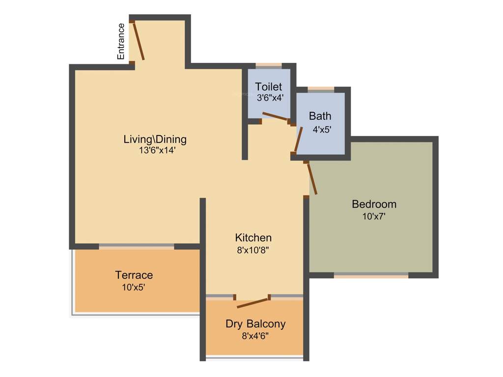 Malkani Bon Vivant (1BHK+1T (684 sq ft) 684 sq ft)