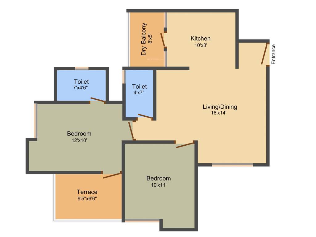 Malkani Bon Vivant (2BHK+2T (956 sq ft) 956 sq ft)