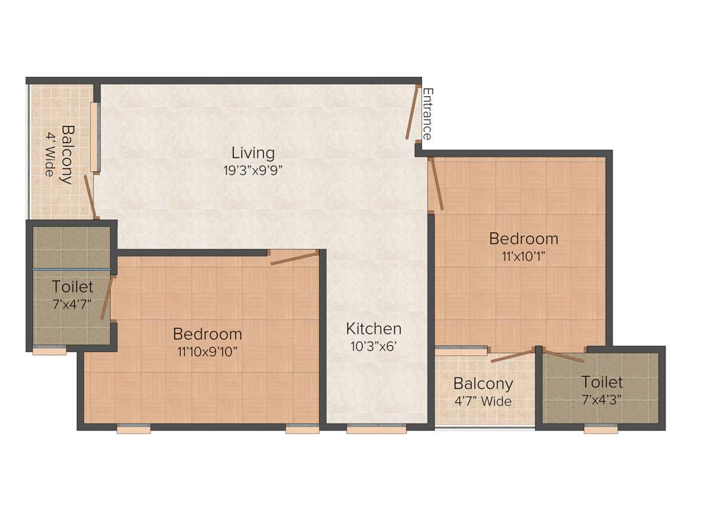 JJ Shashi Heights (2BHK+2T (1,000 sq ft) 1000 sq ft)