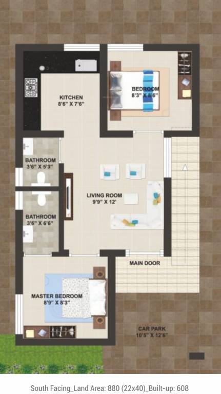 Mitta Iris (2BHK+2T (608 sq ft) 608 sq ft) Mitta Iris (2BHK+2T (608 sq ft) 608 sq ft)