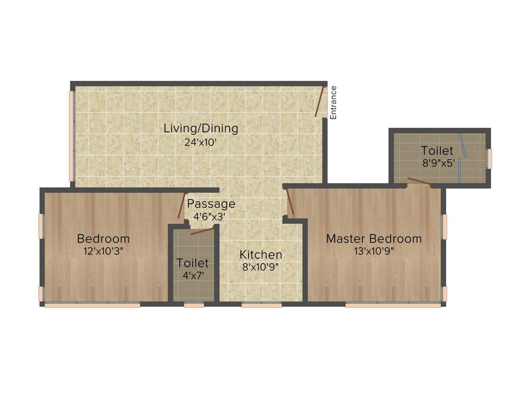 JPV Pratap Villa (2BHK+2T (685 sq ft) 685 sq ft)