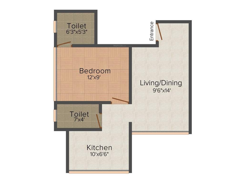 JPV Disha (1BHK+2T (437 sq ft) 437 sq ft)