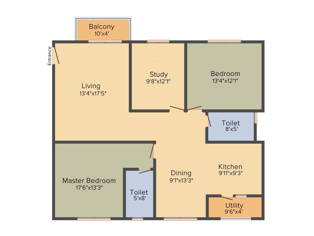 Sumadhura Soham (2BHK+2T (1,540 sq ft) + Study Room 1540 sq ft)