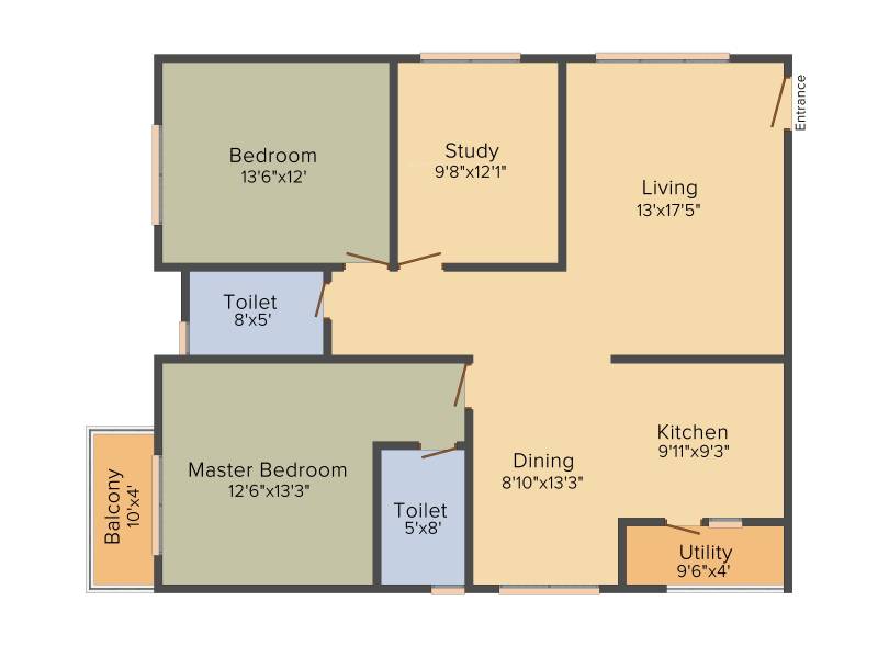 Sumadhura Soham (2BHK+2T (1,545 sq ft) + Study Room 1545 sq ft)