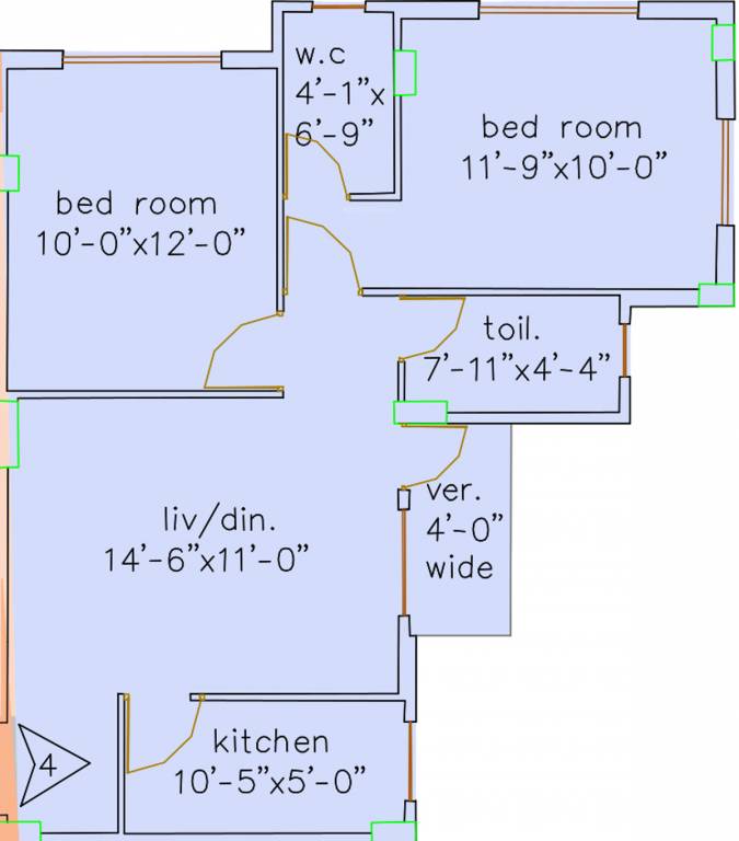 Loharuka Green Heights (2BHK+2T (859 sq ft) 859 sq ft)