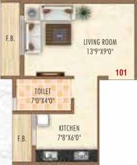 Raj Orchid (1RK+1T (375 sq ft) 375 sq ft) Raj Orchid (1RK+1T (375 sq ft) 375 sq ft)